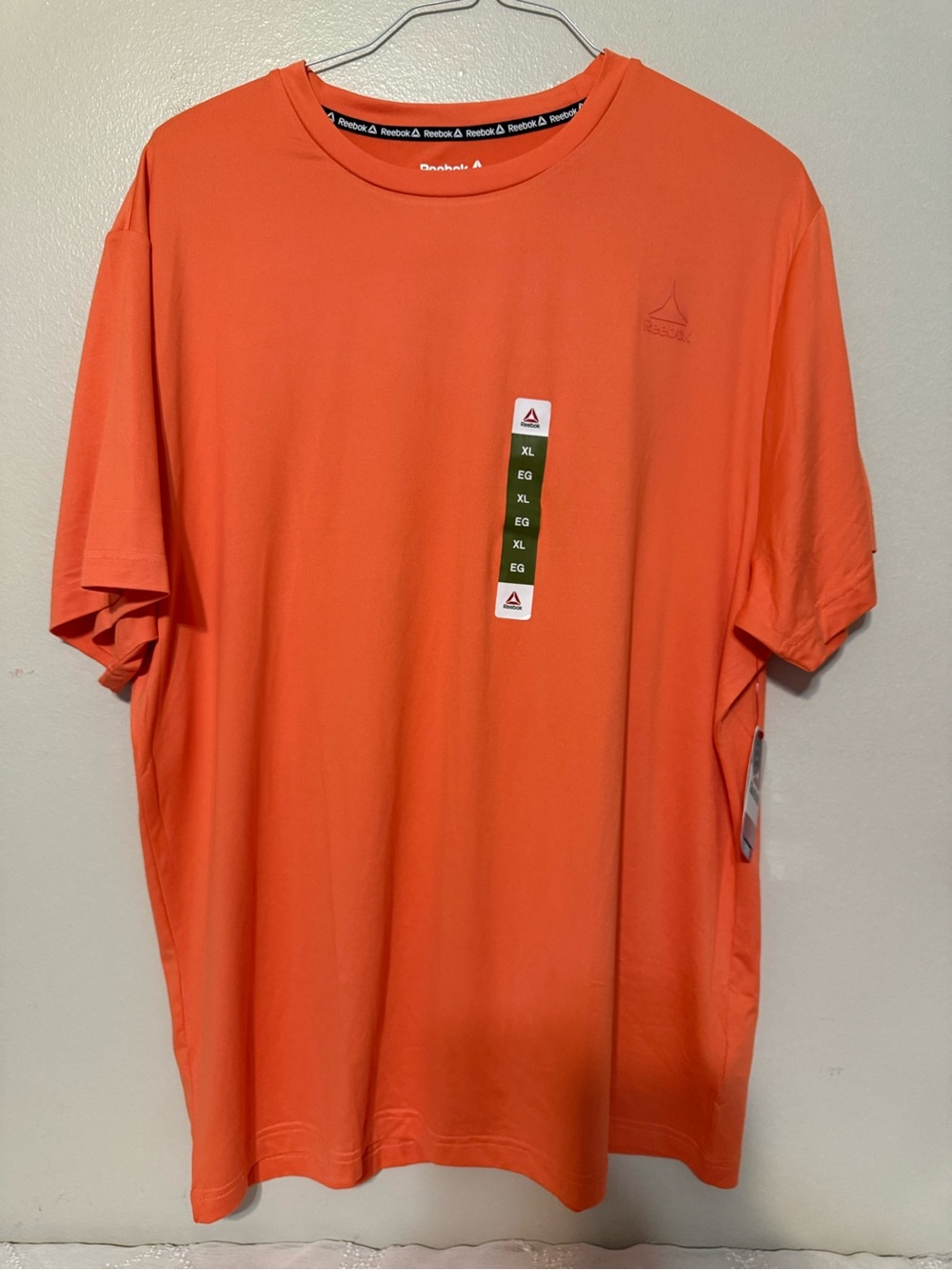 Reebok Men’s Bright Orange Crew Neck Active Tee